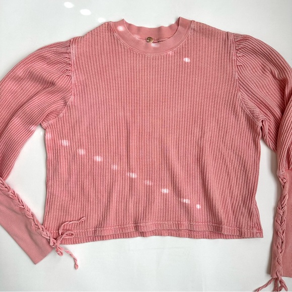 Free People One Tasha Thermal in Pastel Pink L - Picture 3 of 10